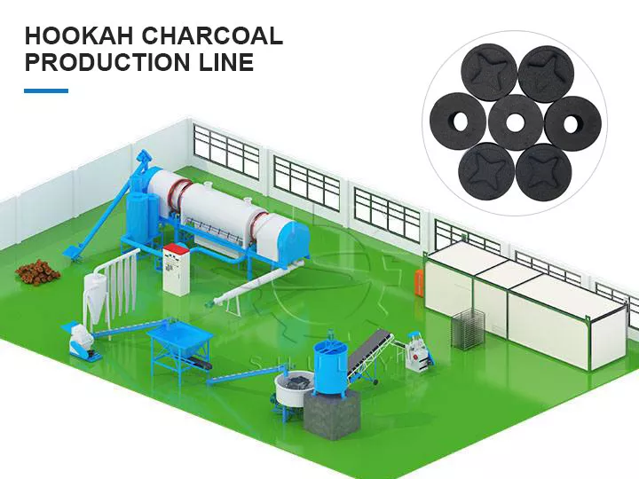 Hookah charcoal production line