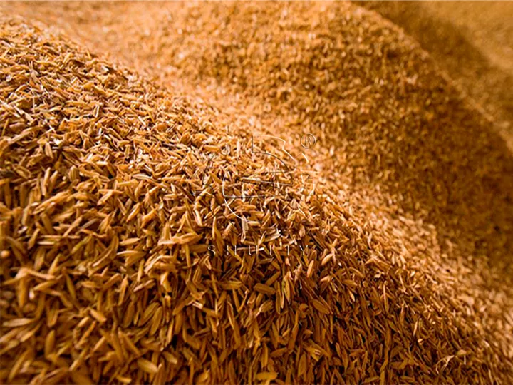 cáscara de arroz para el proceso de fabricación de briquetas de carbón