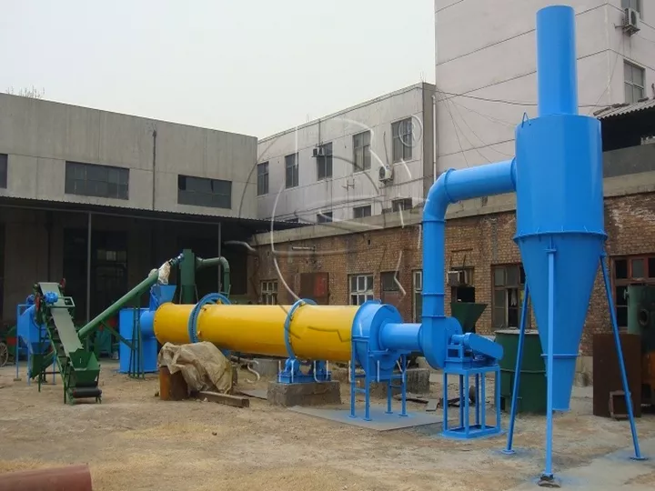 rotary drum dryer in factory