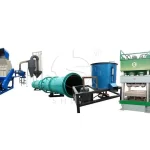 Compressed wood pallet production line