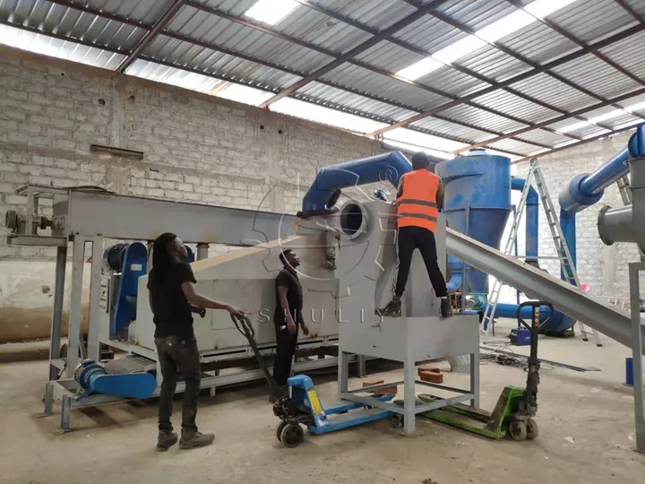 charcoal briquette production line installation