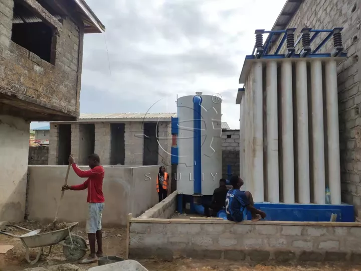 le site d'installation de l'usine de transformation de briquettes de charbon de bois