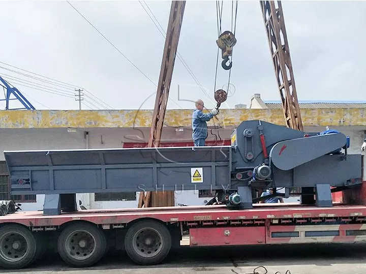 wood waste crusher shipping site