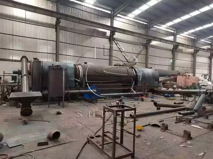 biomass charcoal charring furnace assembling site