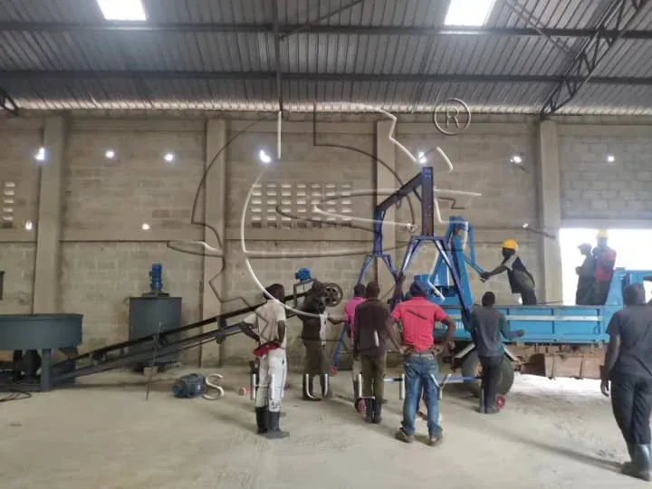 installation of honeycomb coal making line